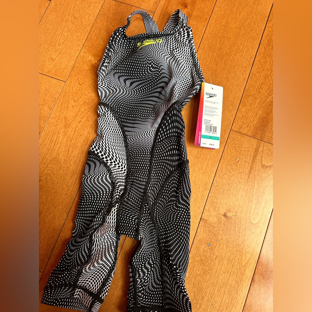 Speedo Print Vanquisher Kneeskin Tech Suit SIZE 16